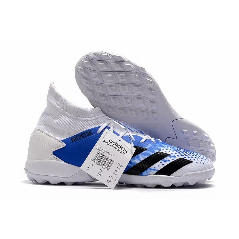 Botas de Fútbol Adidas Predator 20.3 TF Hombre Blanco&Azul (#38~#45)