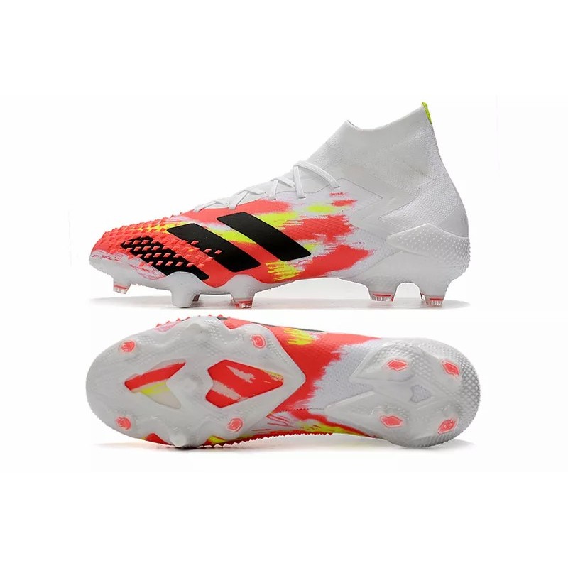 Botas de Fútbol Adidas Predator Mutator 20.1 FG Hombre Blanco&Amarillo&Rojo (#38~#45)