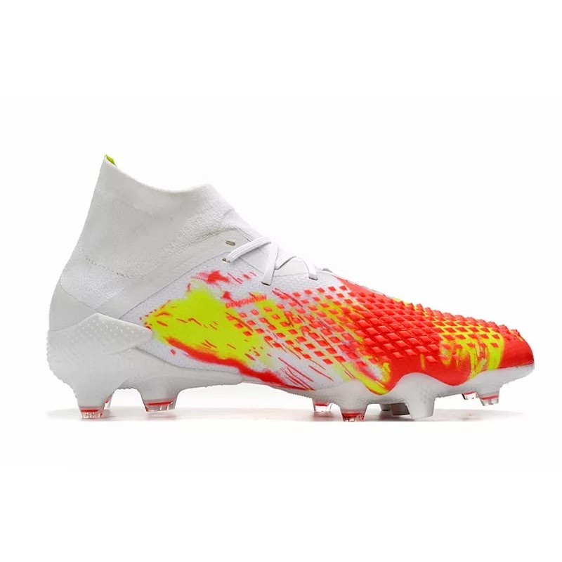 Botas de Fútbol Adidas Predator Mutator 20.1 FG Hombre Blanco&Amarillo&Rojo (#38~#45)