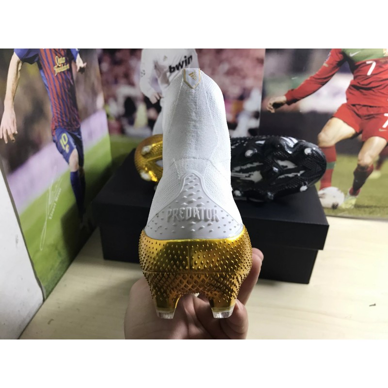 Botas de Fútbol Adidas Predator Mutator 20 FG Unisex Blanco&Negro&Dorado (#35~#45)