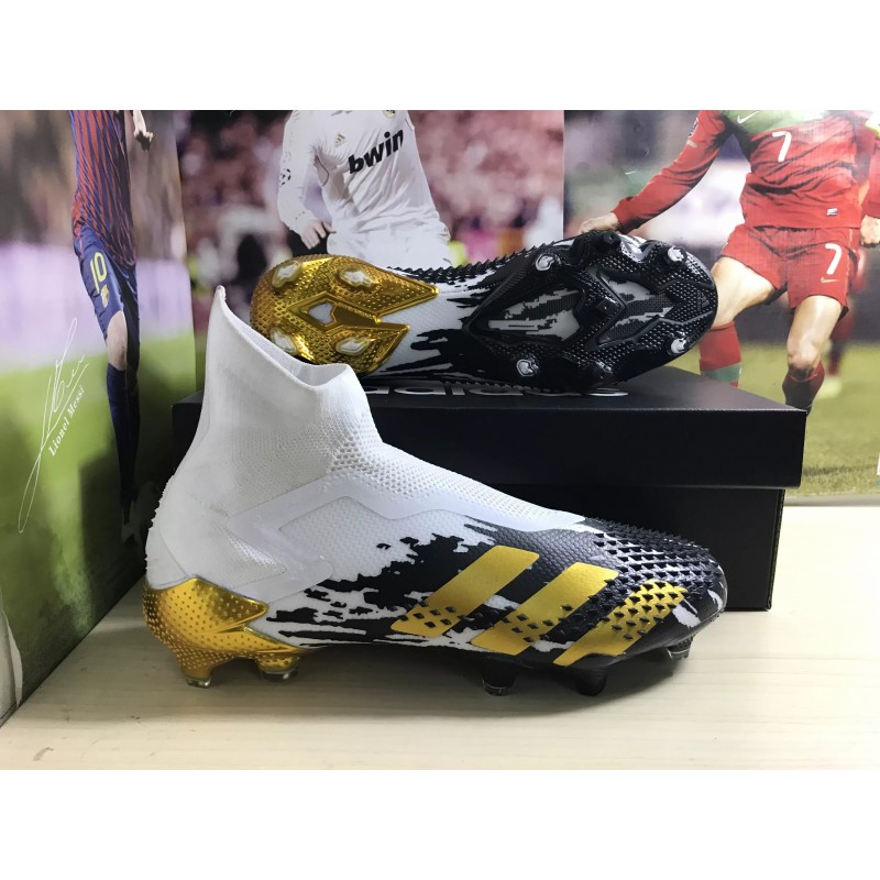 Botas de Fútbol Adidas Predator Mutator 20 FG Unisex Blanco&Negro&Dorado (#35~#45)