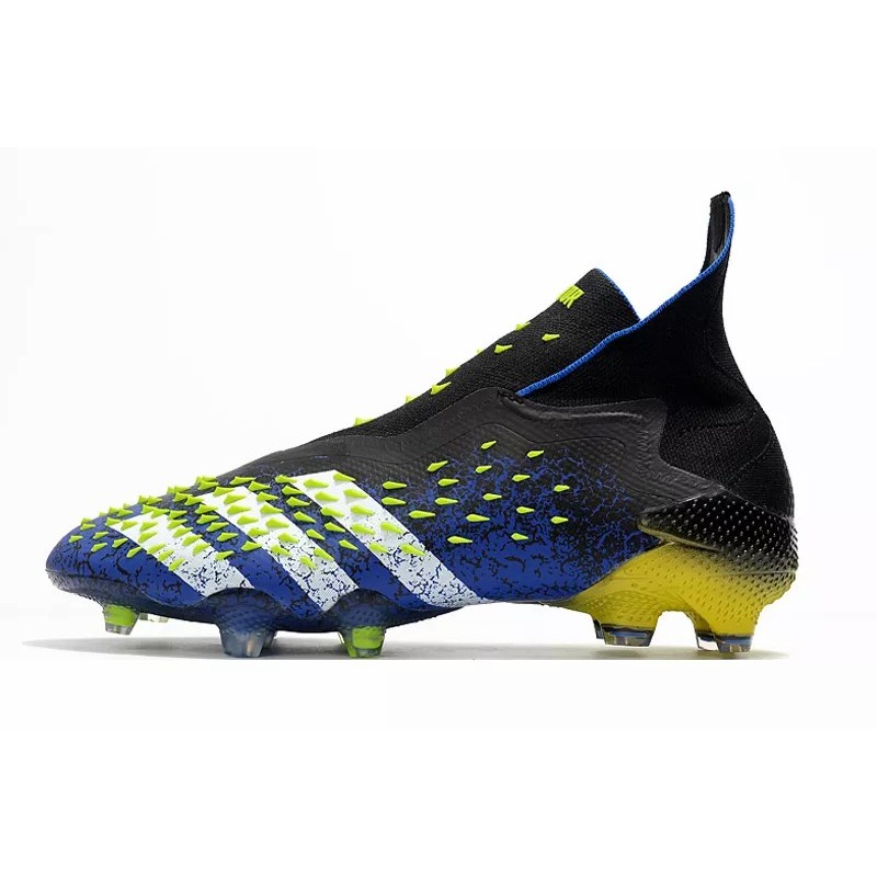 Botas de Fútbol Adidas Predator Freak FG Unisex Negro&Azul&Amarillo (#36~#45)