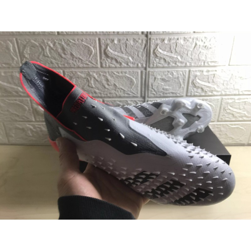 Botas de Fútbol Adidas Predator Freak FG Unisex Blanco&Gris (#36~#45)