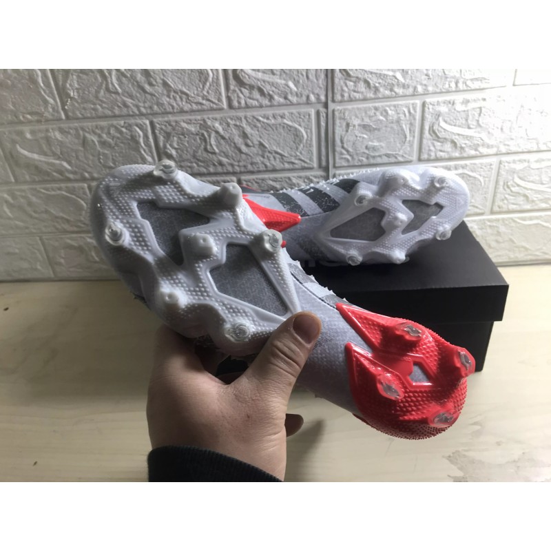 Botas de Fútbol Adidas Predator Freak FG Unisex Blanco&Gris (#36~#45)