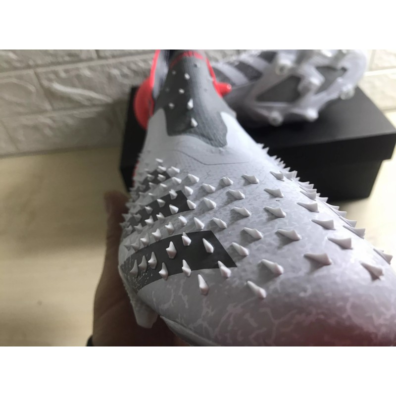 Botas de Fútbol Adidas Predator Freak FG Unisex Blanco&Gris (#36~#45)