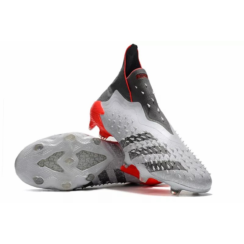 Botas de Fútbol Adidas Predator Freak FG Unisex Blanco&Gris (#36~#45)