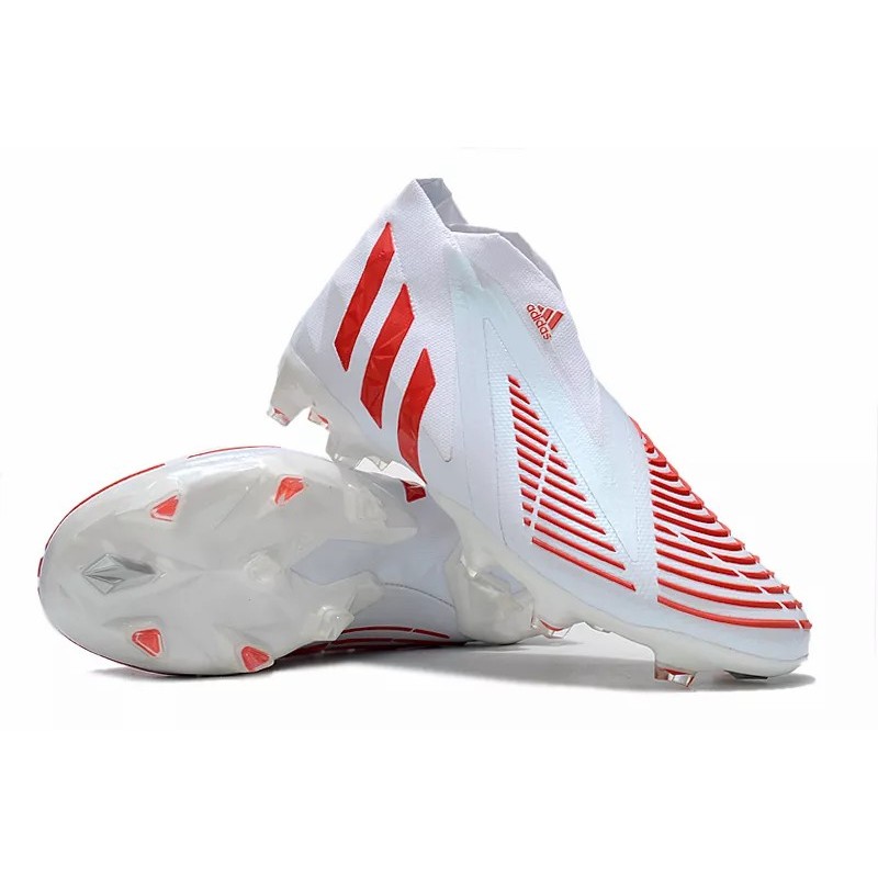 Botas de Fútbol Adidas Predator Edge Geometric FG Hombre Blanco&Rojo (#39~#45)