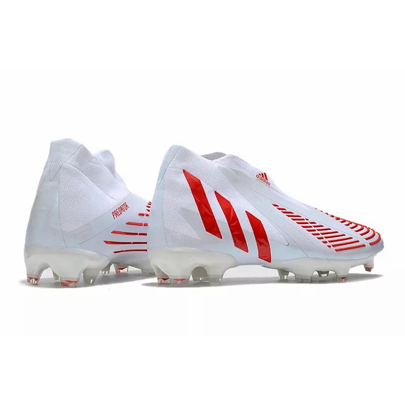 Botas de Fútbol Adidas Predator Edge Geometric FG Hombre Blanco&Rojo (#39~#45)