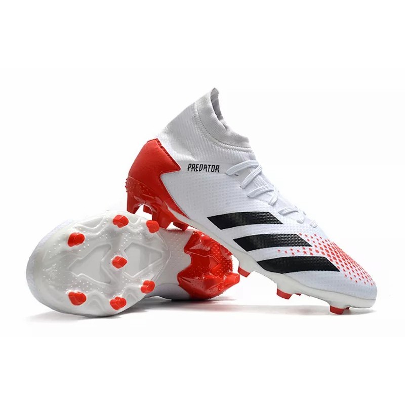 Botas de Fútbol Adidas Predator Mutator 20.3 FG Hombre Blanco&Rojo (#39~#45)