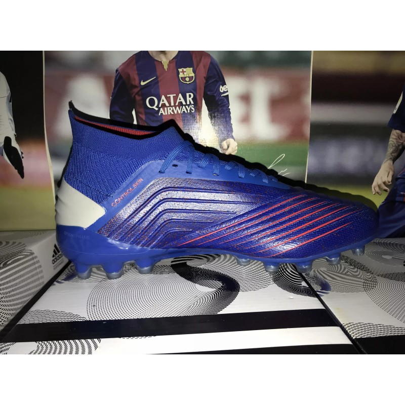 Botas de Fútbol Adidas Predator 19.1 AG Hombre Azul (#39~#45)