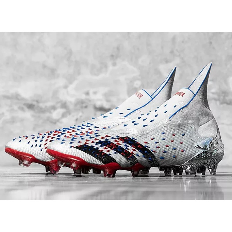Botas de Fútbol Adidas Predator Freak FG Plateado (#39~#45)