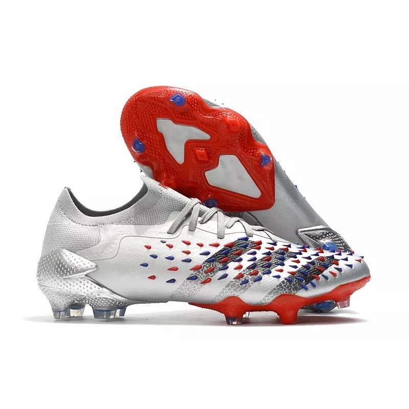 Botas de Fútbol Adidas Predator Freak.1 Bajo FG Hombre Plateado (#39~#45)