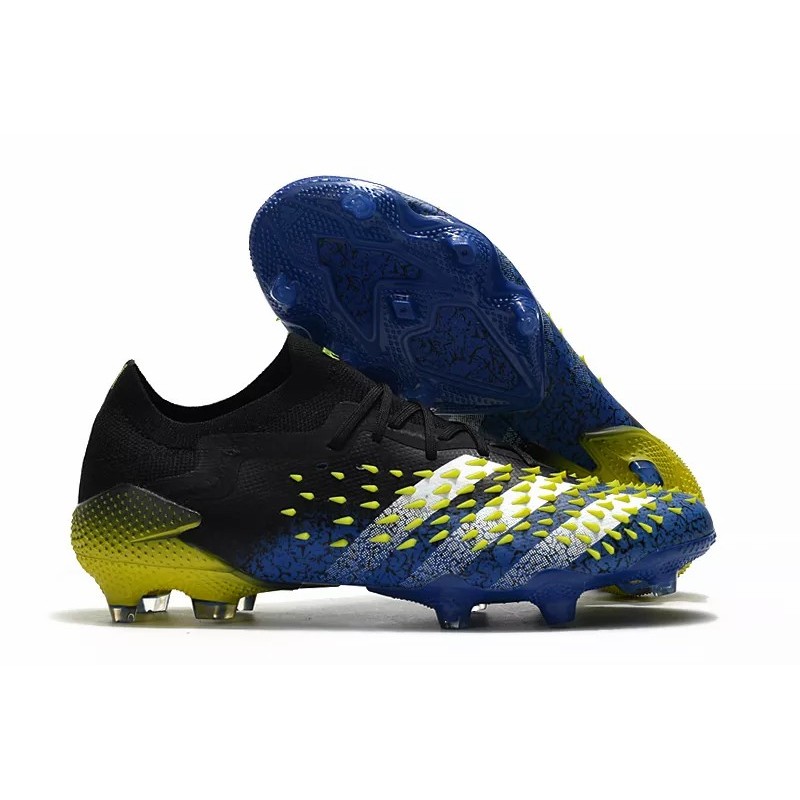 Botas de Fútbol Adidas Predator Freak.1 Bajo FG Hombre Negro&Azul&Amarillo (#39~#45)