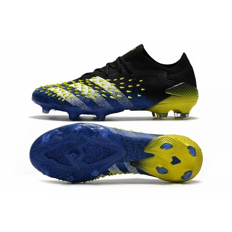 Botas de Fútbol Adidas Predator Freak.1 Bajo FG Hombre Negro&Azul&Amarillo (#39~#45)
