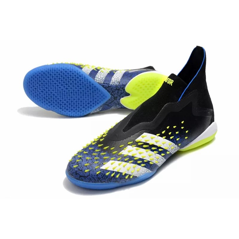 Botas de Fútbol Adidas Predator Freak IC Hombre Negro&Azul&Amarillo (#39~#45)