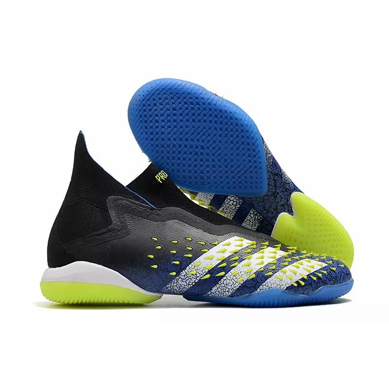Botas de Fútbol Adidas Predator Freak IC Hombre Negro&Azul&Amarillo (#39~#45)