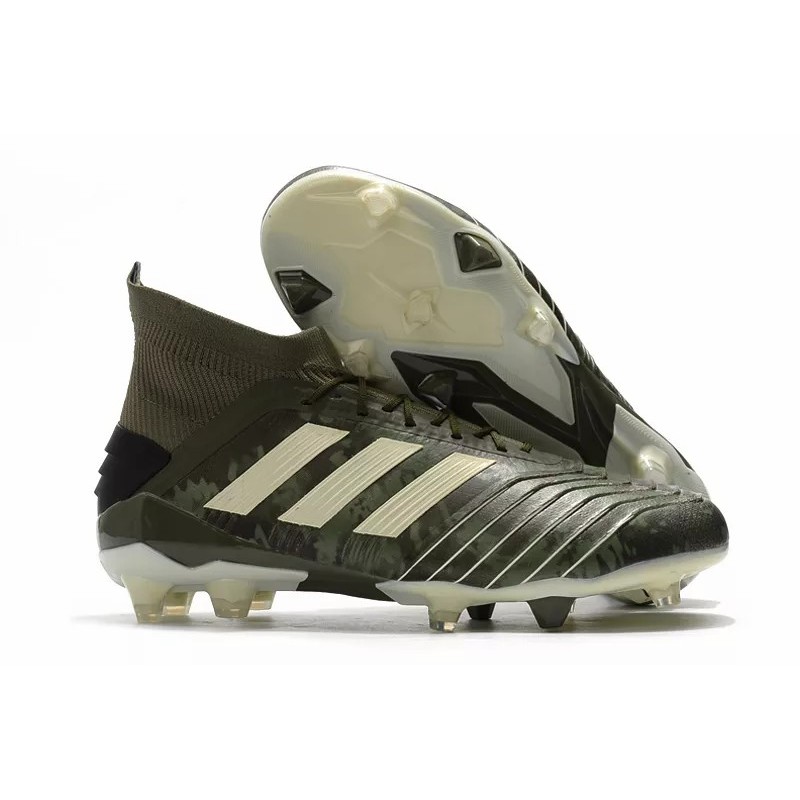Botas de Fútbol Adidas Predator 19.1 FG Hombre Verde Camuflaje (#39~#45)
