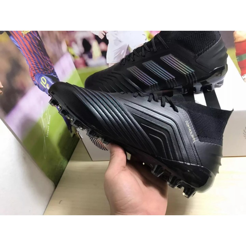 Botas de Fútbol Adidas Predator 19.1 AG Hombre Negro / Blanco / Plateado / Azul / Rojo (#39~#45)