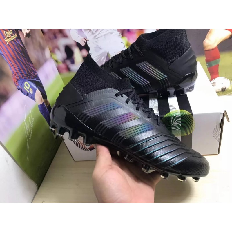 Botas de Fútbol Adidas Predator 19.1 AG Hombre Negro / Blanco / Plateado / Azul / Rojo (#39~#45)