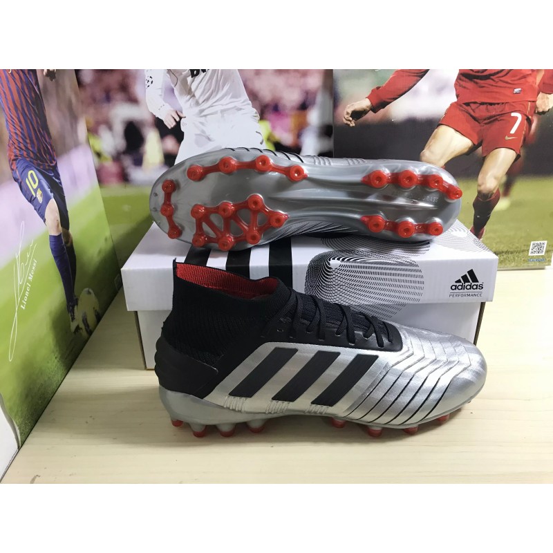 Botas de Fútbol Adidas Predator 19.1 AG Hombre Blanco / Azul / Rojo / Plateado (#38~#45)