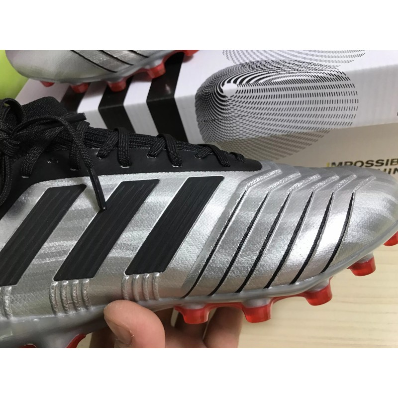 Botas de Fútbol Adidas Predator 19.1 AG Hombre Plateado (#38~#45)