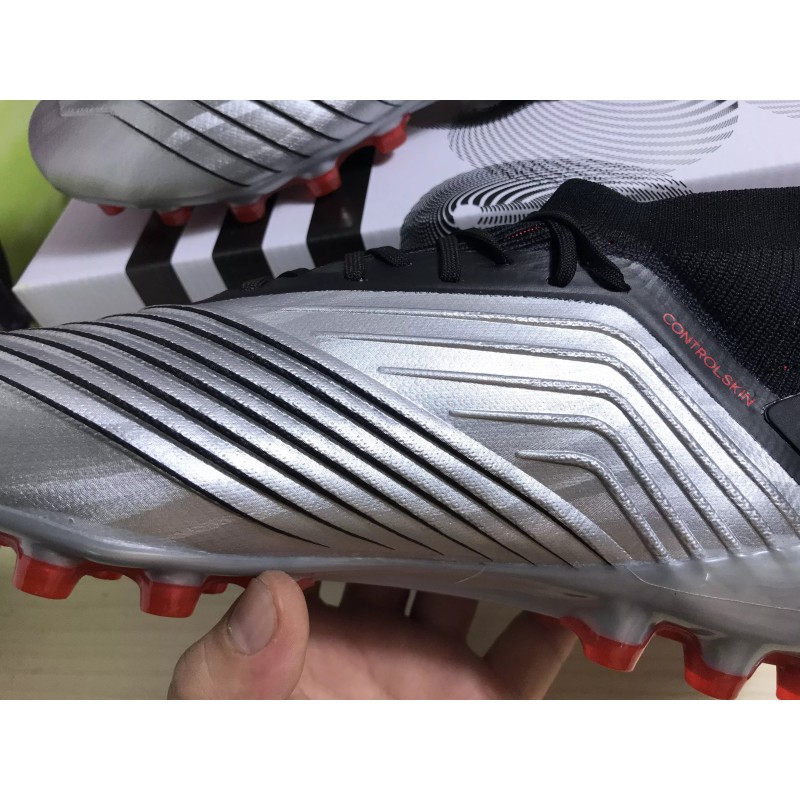 Botas de Fútbol Adidas Predator 19.1 AG Hombre Plateado (#38~#45)