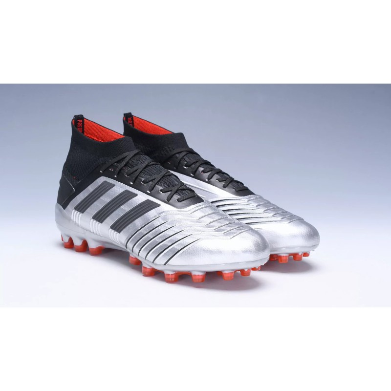 Botas de Fútbol Adidas Predator 19.1 AG Hombre Plateado (#38~#45)