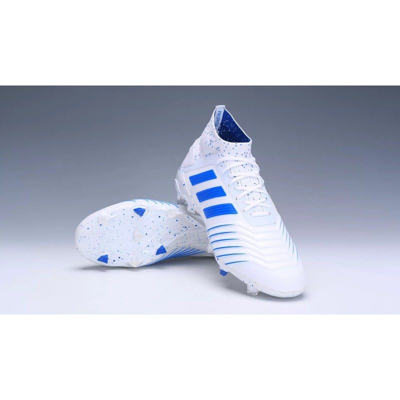 Botas de Fútbol Adidas Predator 19.1 FG Hombre Blanco&Azul (#39~#45)