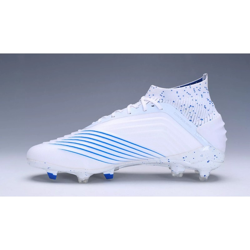 Botas de Fútbol Adidas Predator 19.1 FG Hombre Blanco&Azul (#39~#45)