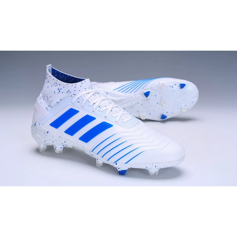 Botas de Fútbol Adidas Predator 19.1 FG Hombre Blanco&Azul (#39~#45)
