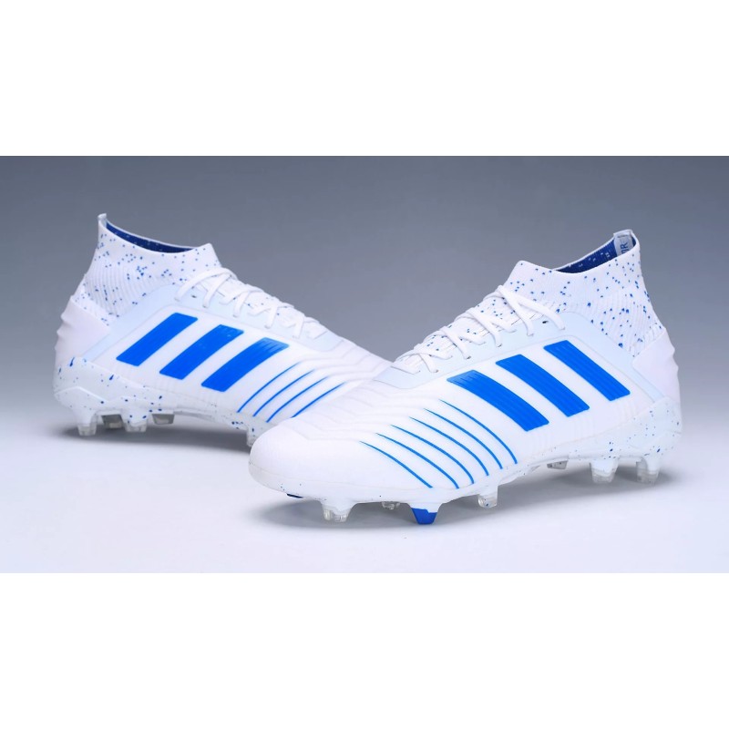 Botas de Fútbol Adidas Predator 19.1 FG Hombre Blanco&Azul (#39~#45)