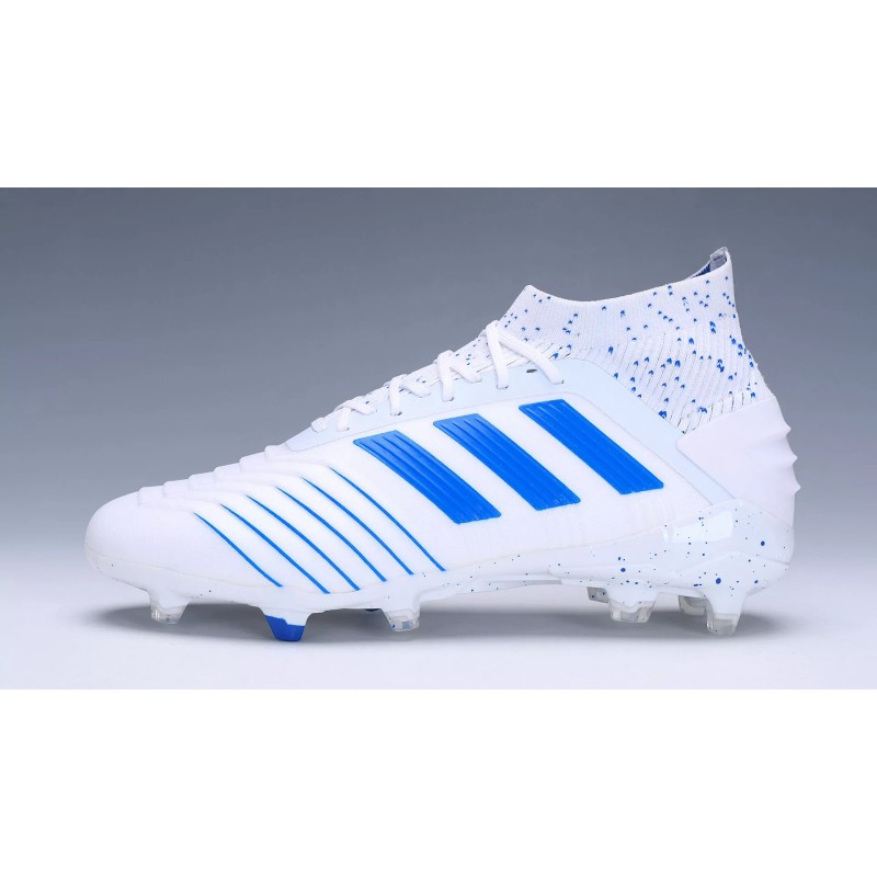 Botas de Fútbol Adidas Predator 19.1 FG Hombre Blanco&Azul (#39~#45)