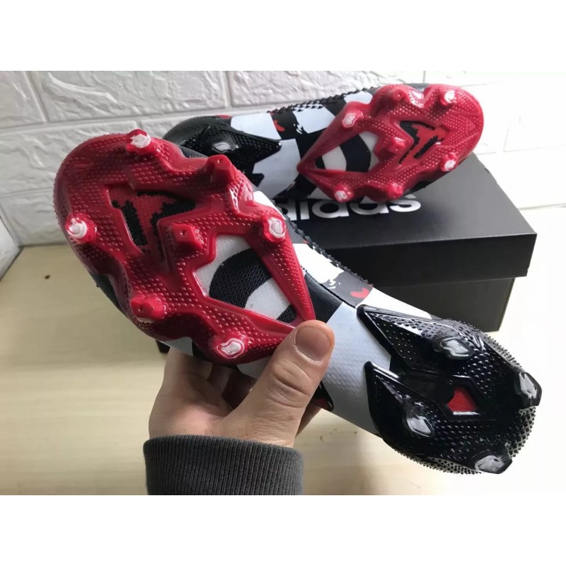 Botas de Fútbol Adidas Predator Mutator 20.1 FG Human Race Hombre Negro&Rojo (#39~#45)