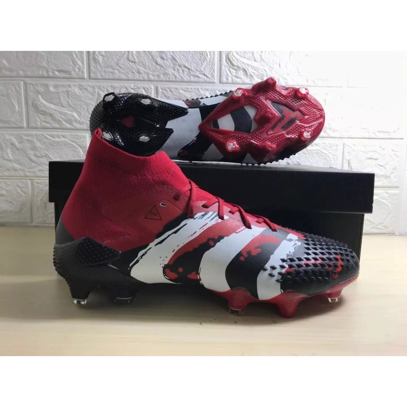 Botas de Fútbol Adidas Predator Mutator 20.1 FG Human Race Hombre Negro&Rojo (#39~#45)