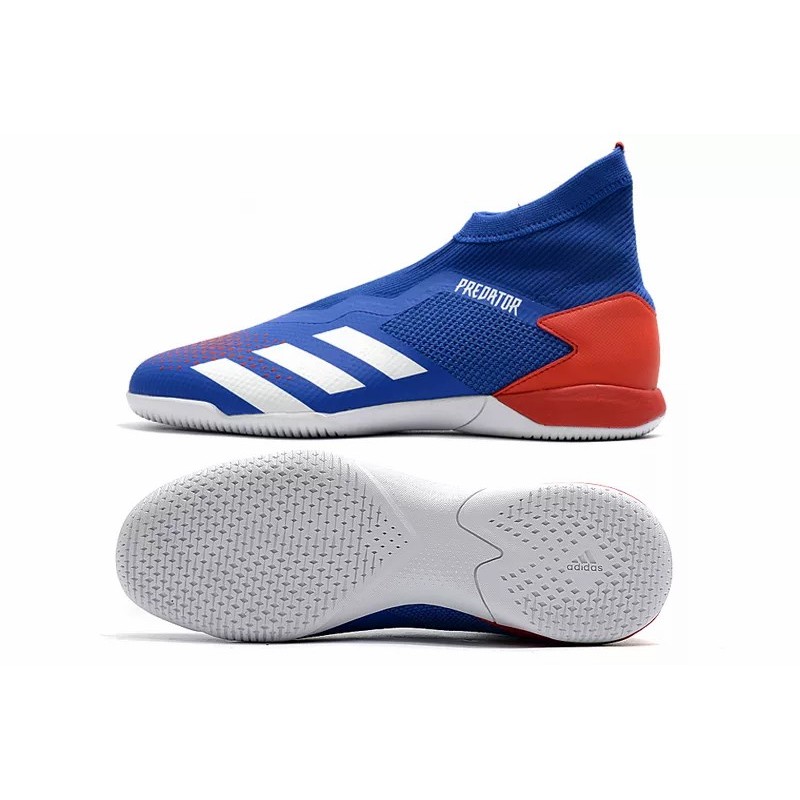Botas de Fútbol Adidas Predator 20.3 Laceless IN Hombre Azul / Azul Claro / Naranja / Rojo / Negro (#39~#45)