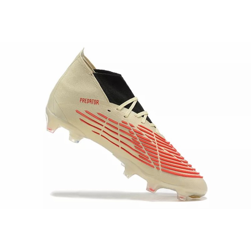 Botas de Fútbol Adidas Predator Edge Geometric.1 FG Hombre Beige&Rojo (#39~#45)