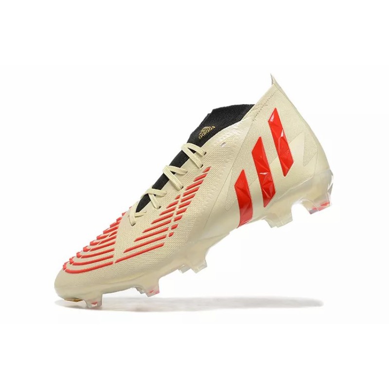 Botas de Fútbol Adidas Predator Edge Geometric.1 FG Hombre Beige&Rojo (#39~#45)