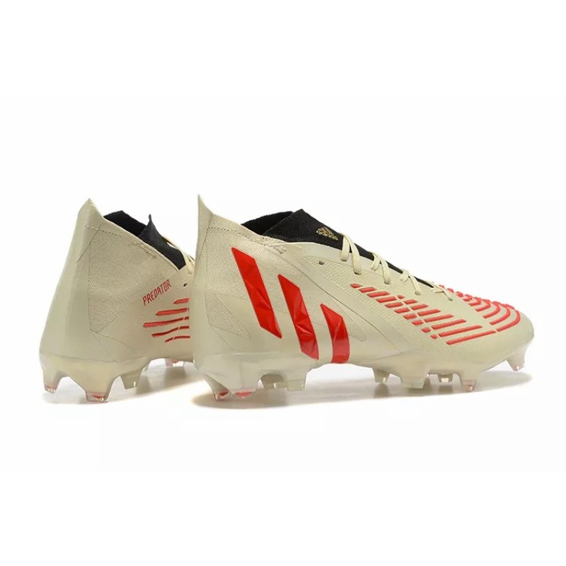 Botas de Fútbol Adidas Predator Edge Geometric.1 FG Hombre Beige&Rojo (#39~#45)