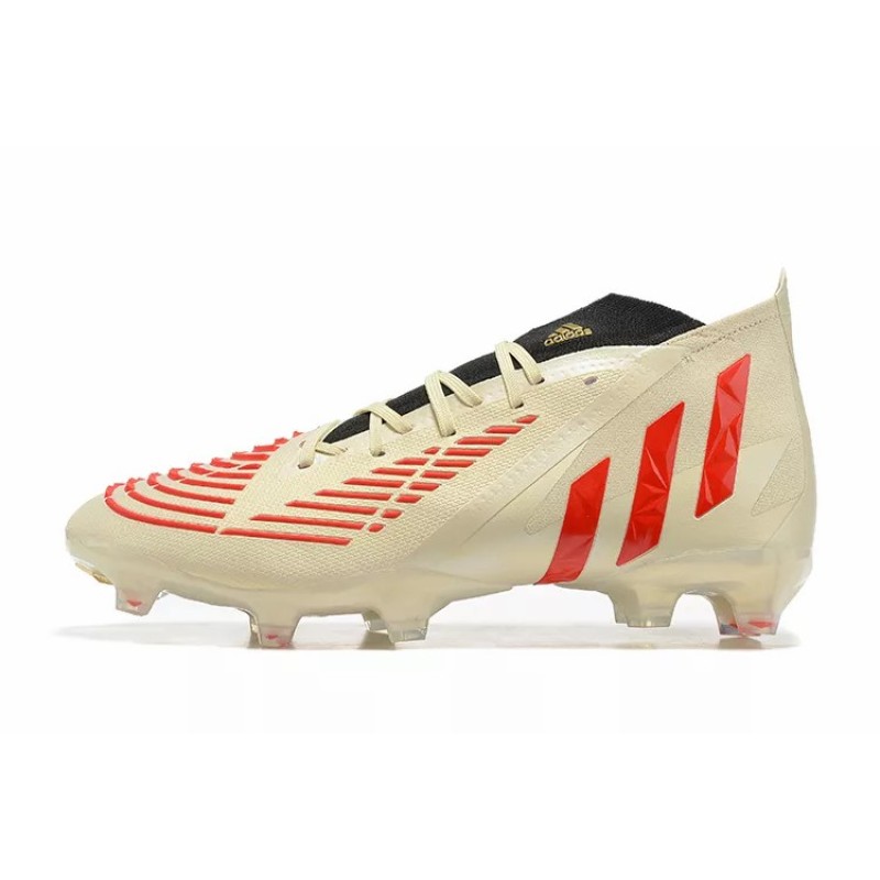 Botas de Fútbol Adidas Predator Edge Geometric.1 FG Hombre Beige&Rojo (#39~#45)