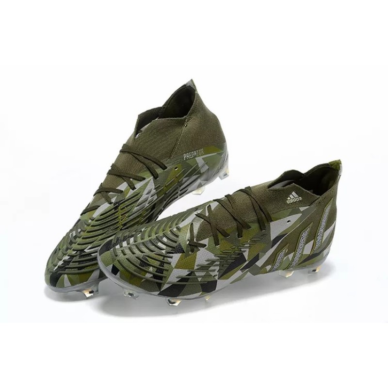 Botas de Fútbol Adidas Predator Edge Geometric.1 FG Hombre Verde Camuflaje (#39~#45)