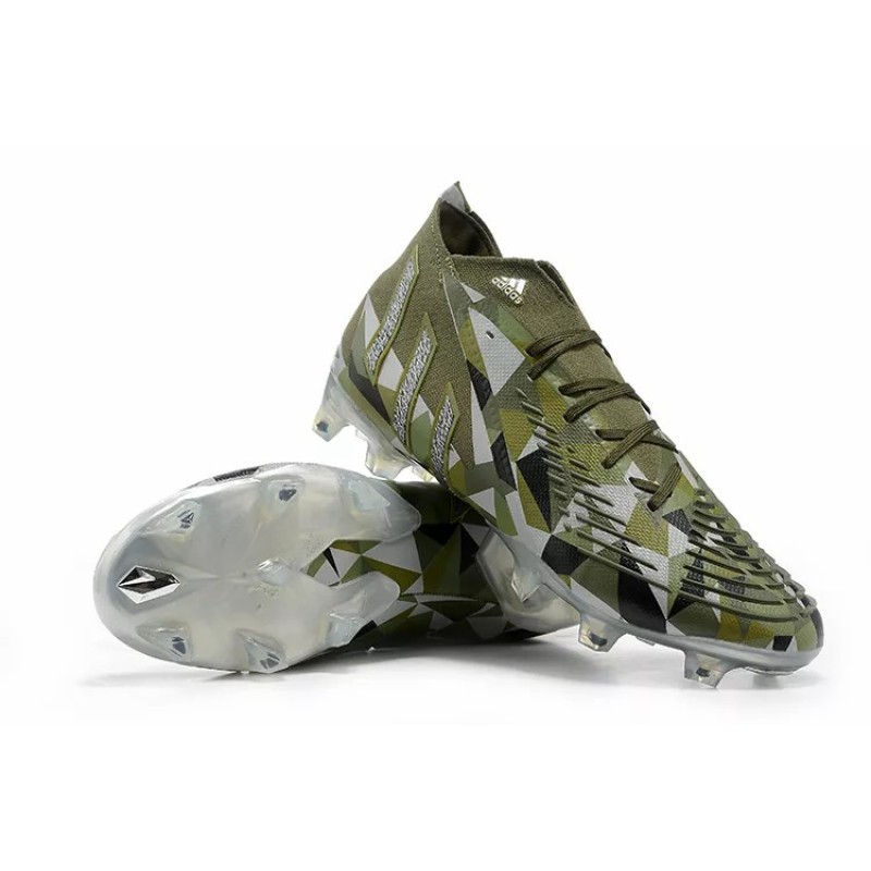 Botas de Fútbol Adidas Predator Edge Geometric.1 FG Hombre Verde Camuflaje (#39~#45)