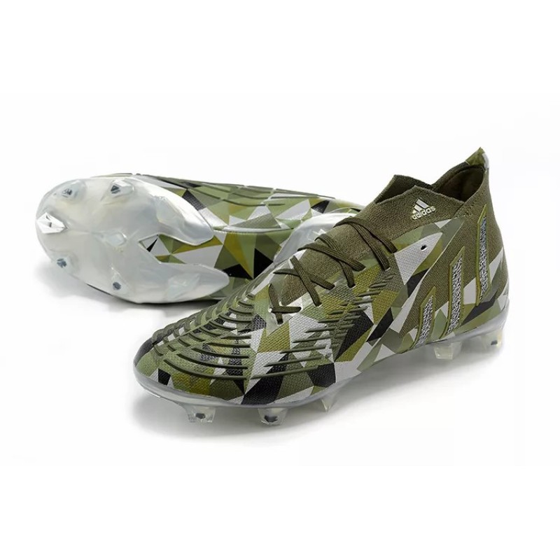 Botas de Fútbol Adidas Predator Edge Geometric.1 FG Hombre Verde Camuflaje (#39~#45)
