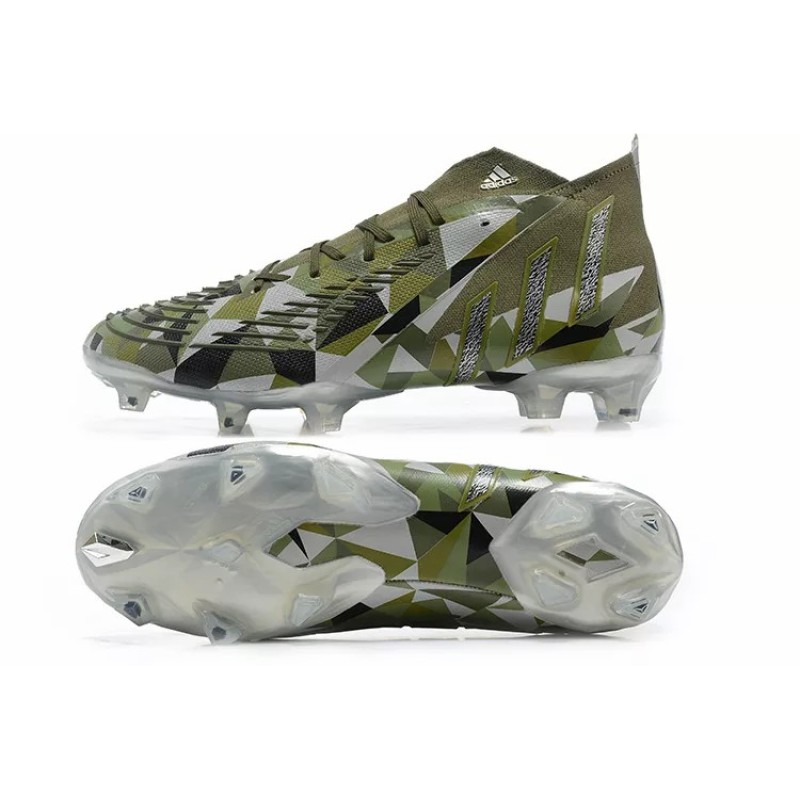 Botas de Fútbol Adidas Predator Edge Geometric.1 FG Hombre Verde Camuflaje (#39~#45)