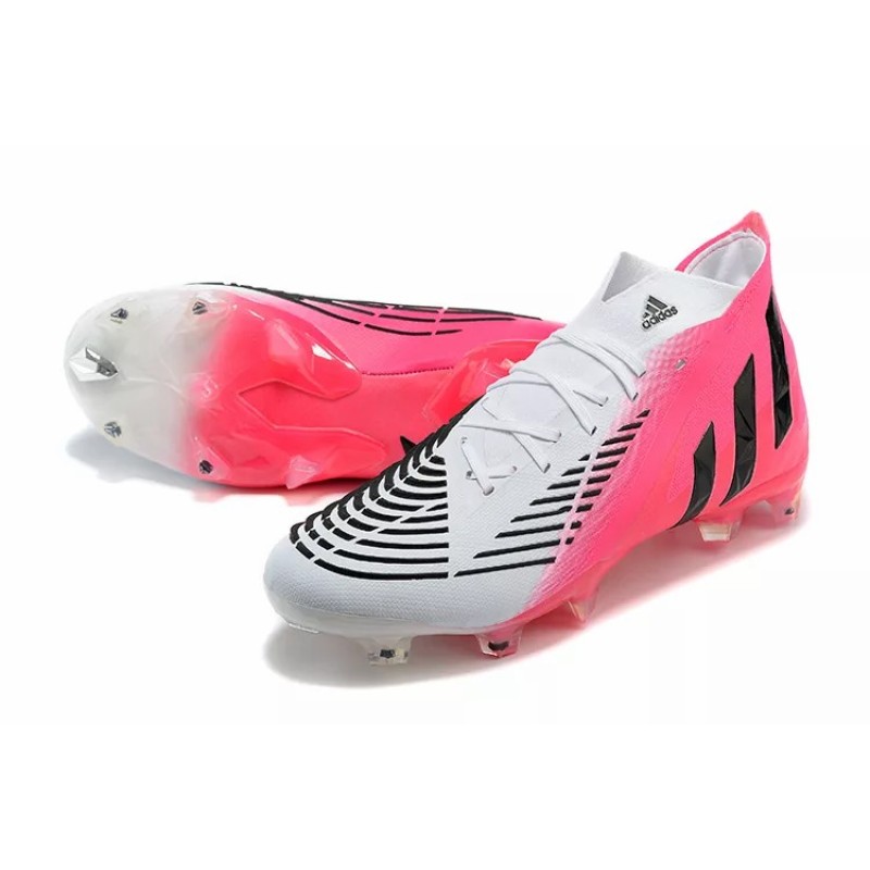 Botas de Fútbol Adidas Predator Edge Geometric.1 FG Hombre Blanco&Rosa (#39~#45)
