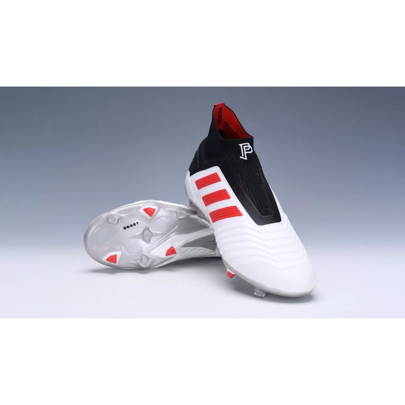 Botas de Fútbol Adidas Predator 19 FG x Pogba Unisex Blanco&Rojo (#35~#45)