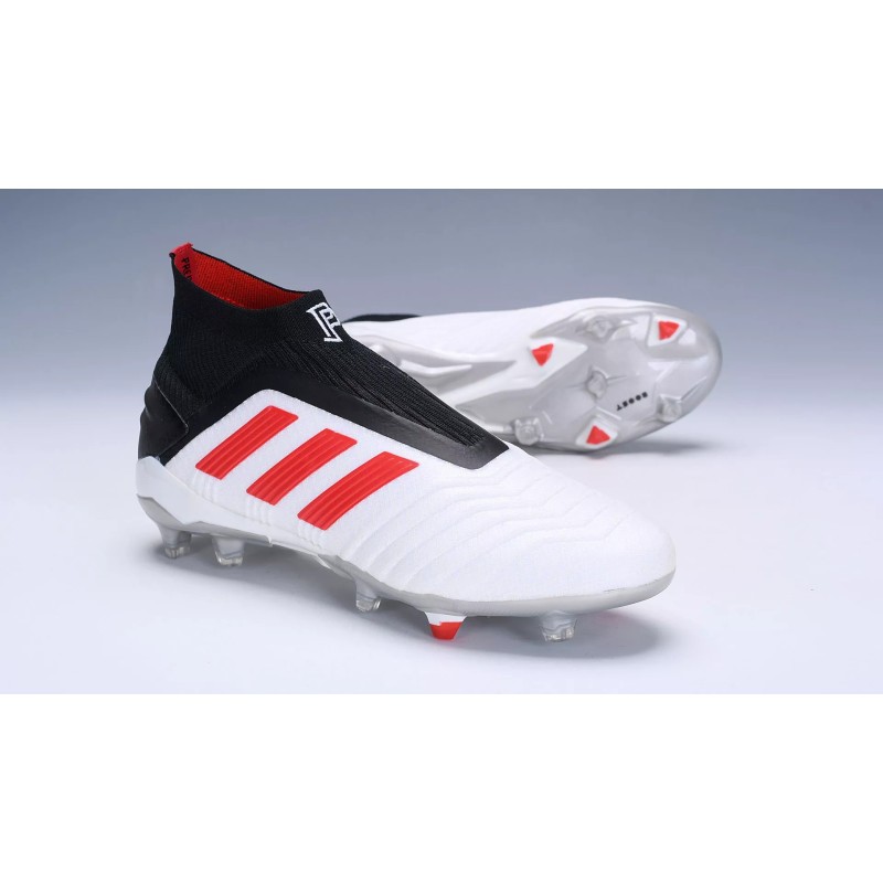 Botas de Fútbol Adidas Predator 19 FG x Pogba Unisex Blanco&Rojo (#35~#45)