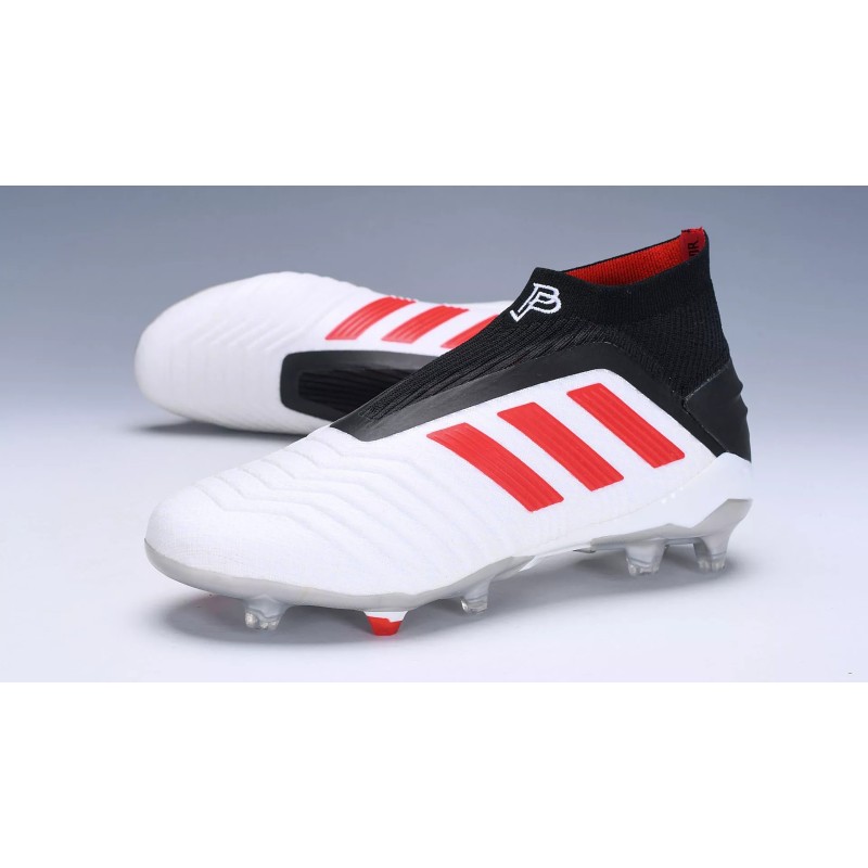 Botas de Fútbol Adidas Predator 19 FG x Pogba Unisex Blanco&Rojo (#35~#45)