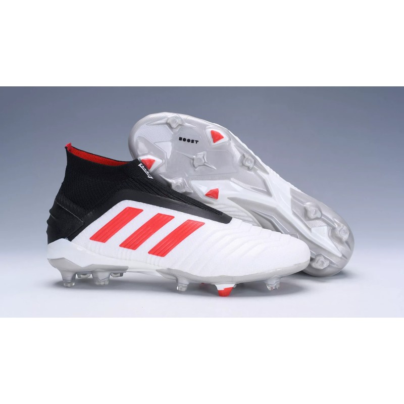Botas de Fútbol Adidas Predator 19 FG x Pogba Unisex Blanco&Rojo (#35~#45)