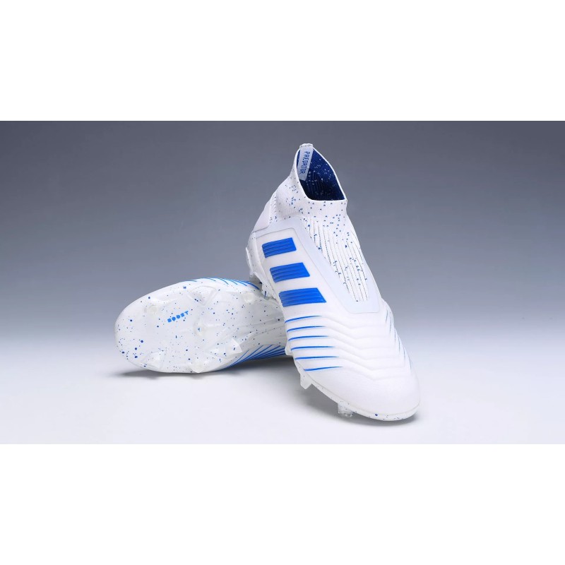 Botas de Fútbol Adidas Predator 19 FG Unisex Blanco&Azul (#35~#45)
