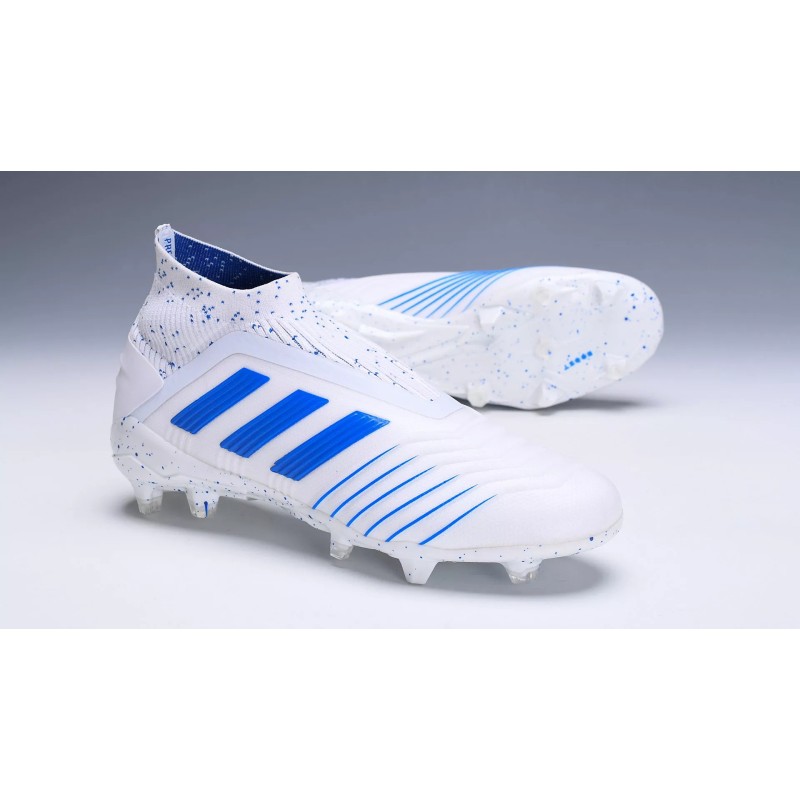 Botas de Fútbol Adidas Predator 19 FG Unisex Blanco&Azul (#35~#45)